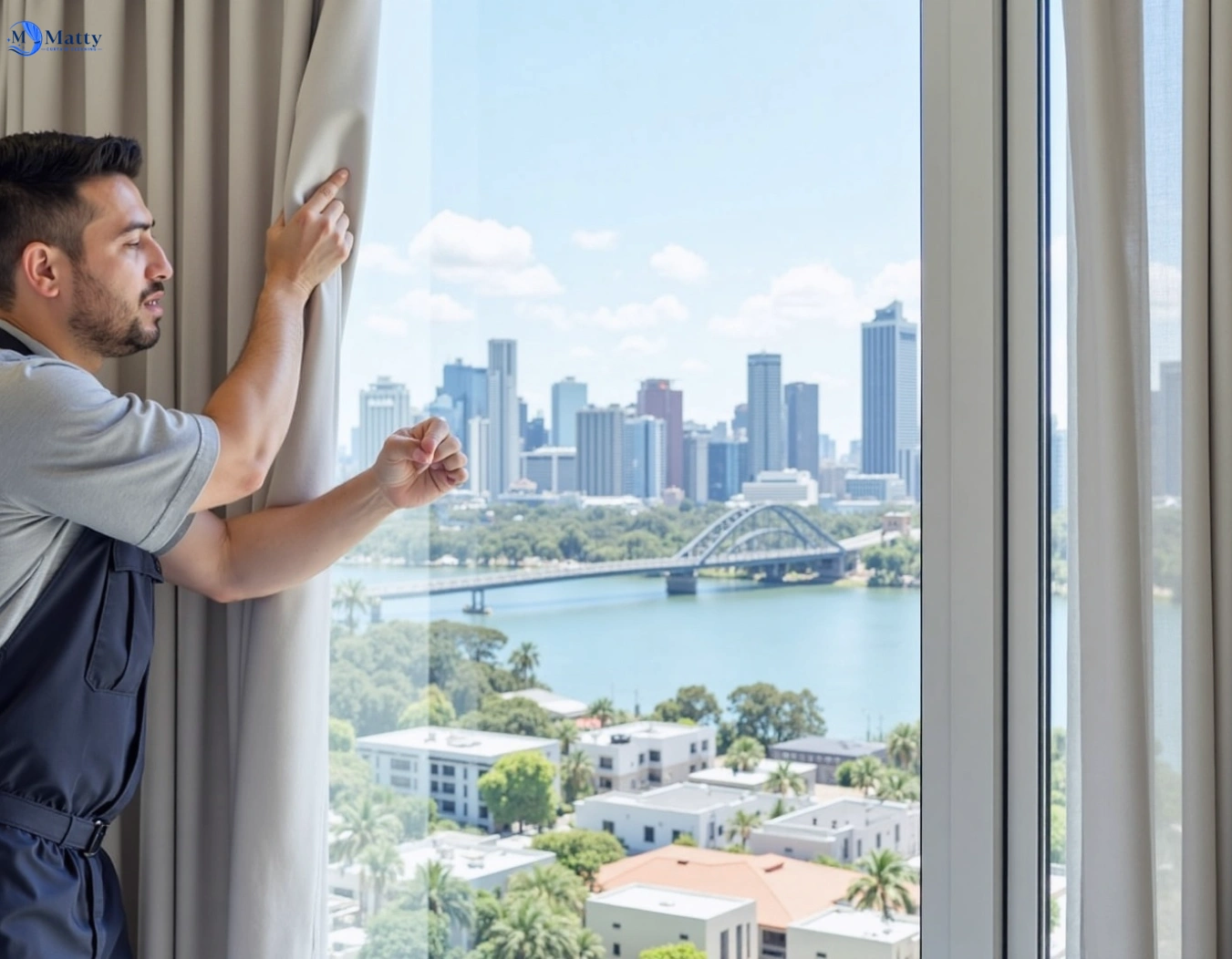 Professional curtain steam cleaning service epping-vic QLD by Matty Curtain Cleaning